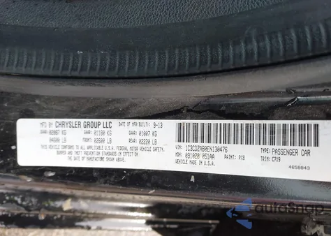 2014 Dodge Avenger Se from USA, damaged, VIN 1C3CDZAB0EN130476